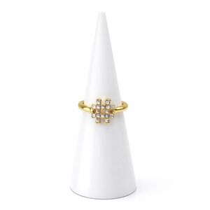 T+J Designs Sparkling Hashtag Ring – Gold Tone Crystal Rhinestone (Size 5) *NEW*